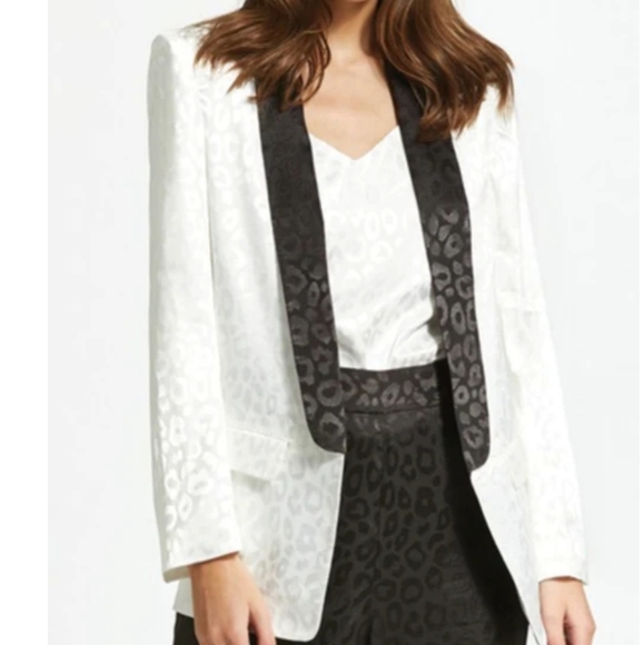 Sen Gen Tuxedo Blazer In Animal Print SzM - Picture 1 of 8